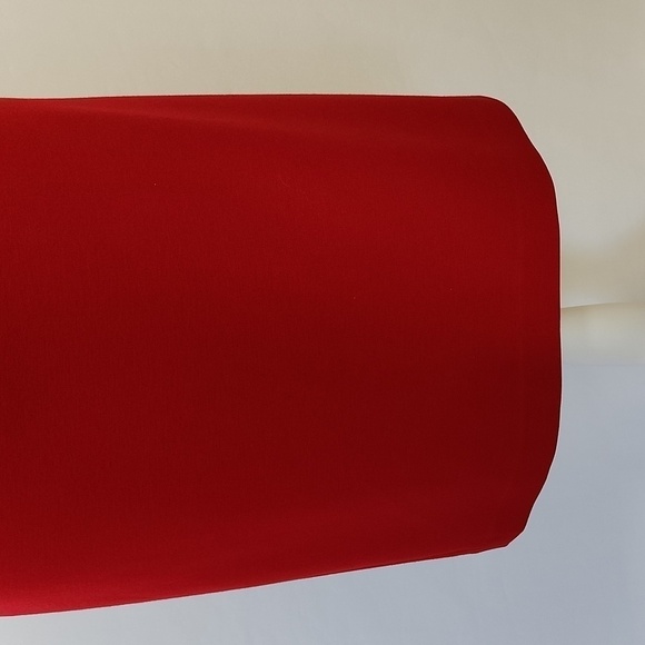 Talbots Women's Red Fabric Knit In Italy Rayon Blend Zip Back Skirt Size 8P - Picture 3 of 14